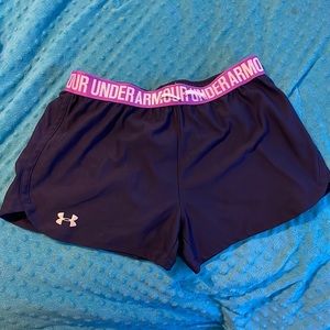 Navy blue Under Armour athletic shorts